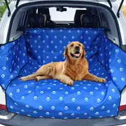 Waterproof NonSlip Dog Car Seat Cover Hammock 155x105cm Blue Footprint Mat Blue 155x105x35cm