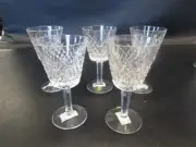 WATERFORD CRYSTAL ALANA CLARET WINE GLASS SET OF (5) 600 132 5 3/4"