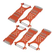 5pcs Fruit Vegetable Potato Multipurpose Slicer Grater Cutter Peeler Red