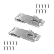 2 set Shed Lock Hasp Strong Stainless Steel Door Padlock Hasp Security Hasp