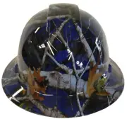 Hydro Dipped Hard Hat Ridgeline Full Brim Custom Blue Vista Camo