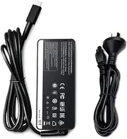 65W USB-C Type C Laptop Charger AC Adapter Power for Lenovo ThinkPad E480 E490 E580 E590 T480 T480s T490 T490s T495 T495s T580 T590 L380 L480 L580 Yoga 910 920 80VF 80VG Notebook, HP Spectre X360 PC