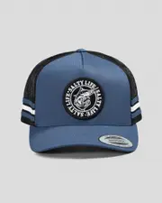 [Salty Life] Salty Life Men's Once Bitten 3.0 Trucker Cap in Washed Blue One Size Washed Blue