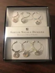 Ashley Nicole Designs Set of 6 Decorative Wine Glass Charms