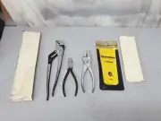NOS VINTAGE LOT CRESCENT USA PLIER TOOLS, HD DIAGONAL CUTTERS, GROOVE JOINT, 3PC