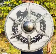 Medieval Wooden Dragon Authentic Battle Warrior Shield Norse Mythology Valhalla