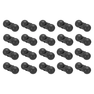 20 Pcs Fishing Double Rattle Beads Catfish Fishing Bell to Attract Fish, Black