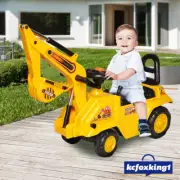 Kids Toddler Excavator Ride On Digger Toy Pretend Play Car w/High Backrest YW