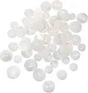 60 Pcs Mother of Pearl Buttons White Genuine Mother of Pearl Shell Buttons Set Natural Shell Buttons for DIY Sewing Crafts, Clothes, Blazer, Shirts, Suits 12.5mm/15mm/18mm/20mm 2 Holes