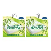 2PK Jason Commercial Super King Bamboo Mattress Protectors 203x203cm
