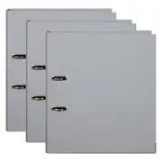 3x Marbig PE Lever Arch File Folder A4 Document Filing Organiser Holder Grey