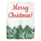 "Merry Christmas" Blanket | Holiday Decor | Rustic Wood Background | 60" x 80"