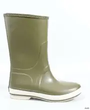 SPERRY Top-Sider Rain Cloud olive green fleece-lined SNOW RAIN BOOTS 6 new