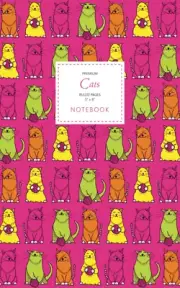 Cats Notebook - Ruled Pages - 5X8 - Premium: (Pink Edition) Fun Notebook 96 Rule