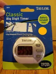 Classic BIG DIGIT TIMER Taylor Large .7" LCD - clip magnet stand - NEW! 5806