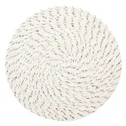 Round Jute Placemat - Set of 4 - 35 cm - Dove - Natural Weave, Eco Friendly, Plant Based, Table Mat, Dining Placemat, Dining Room Setting, Table Protector