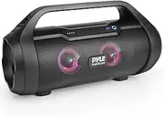 Pyle Wireless Portable Bluetooth Boombox Speaker - 500W 2.0CH Rechargeable Boom Box Speaker Portable Barrel Loud Stereo System with AUX Input/USB/SD/Fm Radio, 3" Subwoofer, Voice Control - PBMWP185