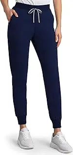 [Anwrtuk] Scrub Bottoms for Women, Hospital Uniform Trousers, Women's Jogger Scrub Pants with 6 Pockets with Waist, XL, Drak Blue