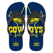 North QLD Queensland Cowboys NRL Thongs Plugger Flip Flops