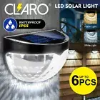 2-6PCS Solar Powered LED Wall Lights Door Fence Lights Outdoor Garden Lamp Light