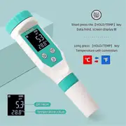 7 In 1 Ph/free Chlorine/orp/ec/tds/salt/temp Ph Meter Swimming Pool Salinity Tester Ip67 Waterproof-A1 As Shown