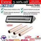 Kings Food Saver Storage Vacuum Sealer Machine Home Camping with Sealer Rolls