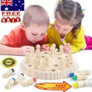 Wooden Memory Match Stick Chess Game Children Kids Puzzle Educational Toys JC