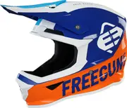 Freegun XP4 Attack Motocross Helmet, blue-orange, Size 2XL for Men Blue Orange