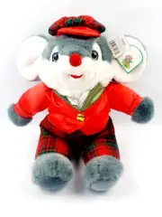 Soft Expressions Christmas Mouse Plush Soft Toy Dandee Vintage 30cm Holiday