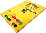 Rainbow A3 Cover Paper 100 Sheets, Sunlight Yellow