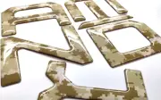 3D DESERT CAMO RAISED DOMED FRONT GRILLE LETTERS FOR TOYOTA TUNDRA 2022 - 2025
