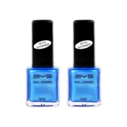 2x BYS 14ml Shimmer Blue Hawaii Nail Polish Enamel Lacquer Shimmering Colour