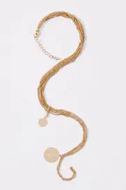 Filigree Layered Long Necklace--365-3DN165