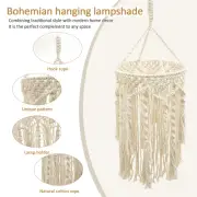 Bohemian Hanging Lamp Shade Handmade Macrame Lamp Shade Decorative Almnz