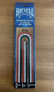 Bicycle 3-Track Color Coded Wooden Cribbage Board Games - New Fun Game