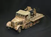built WW2 german sdkfz 7/1 20mm Flakvierling France 1944/45 1/35 Tamiya 35050