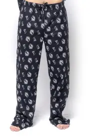 Mens AFL Official Collingwood Magpies Cotton Flannelette PJS Pants