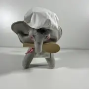 Annalee Dolls Elephant Plush Chef 75th Anniversary Wooden Spoon 2010 Collectible