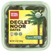 Deglet Noor Dates, Organic Pitted, 12 oz (340 g)