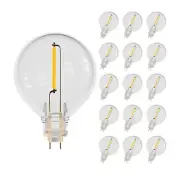 addlon 15 Pack G40 Replacement LED Light Bulbs, 1W E12 Shatterproof Globe Bulb