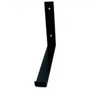 L Shaped Steel Shelving Bracket Heavy Duty Black 12 in Wall Mount Shelf Support