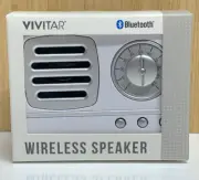 Vivitar Target Bullseye Retro Wireless Speaker Bluetooth Rechargeable White