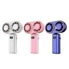 Portable Fan Handheld Personal Fan Double Outlets Multifunctional Foldable
