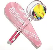Oimzzr Badminton Racket Set Professional Badminton Racket Light Weight Badminton Racquet Not Easy to Break for Practise Leisure Play Pink