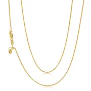 9ct Yellow Gold 45-50cm Adjustable Wheat Chain