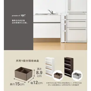 【日本squ+】Storanti日製17面寬開放式隙縫收納櫃附輪(2S+1M+1LL)