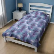 Skeleton Key Pattern Velveteen Plush Blanket Three Sizes Available