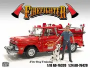 American Diorama 1:18 Scale Figure - Firefighters - AD-76320 Fire Dog Training