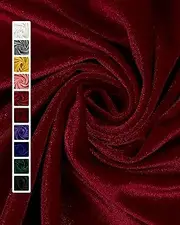 HOTGODEN Stretch Velvet Fabric by The Yard: Wine 63" Wide 1 Yards 95% Polyester 5% Spandex Velvet Fabric for DIY Sewing, Upholstery, Apparel, Costume, Craft