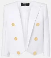 [Balmain] Balmain Side To Side spencer jacket UK 10 white